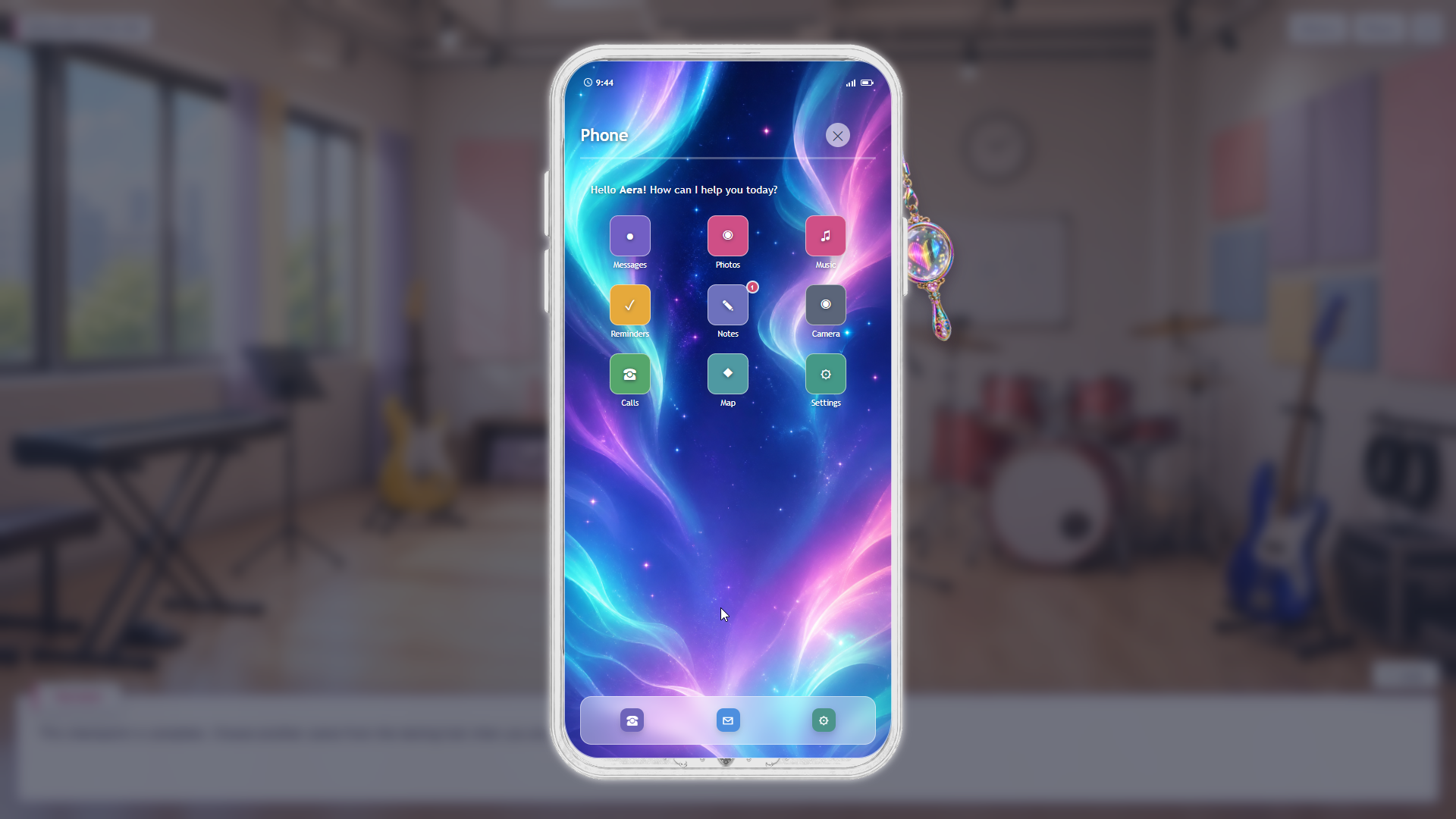 Work-in-progress phone menu